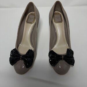 Dior Grey Patent Bow Pumps